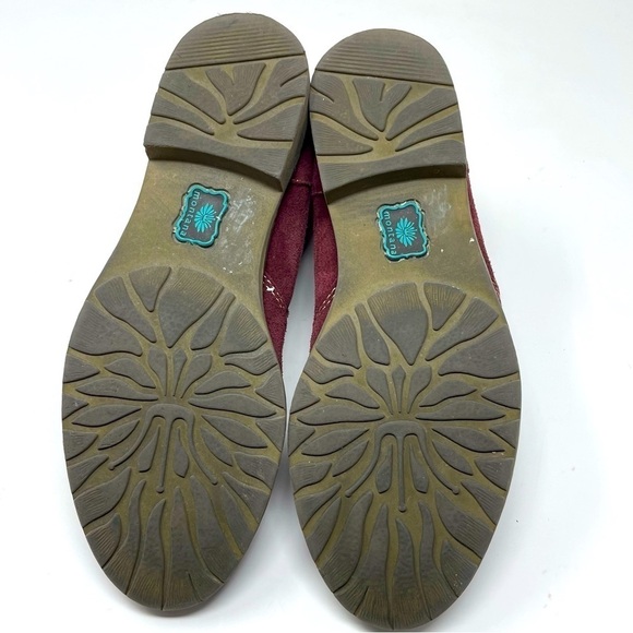 Montana Artisan-Crafted Burgundy Leather/Suede Ankle Booties – Size 6.5 - Picture 9 of 9